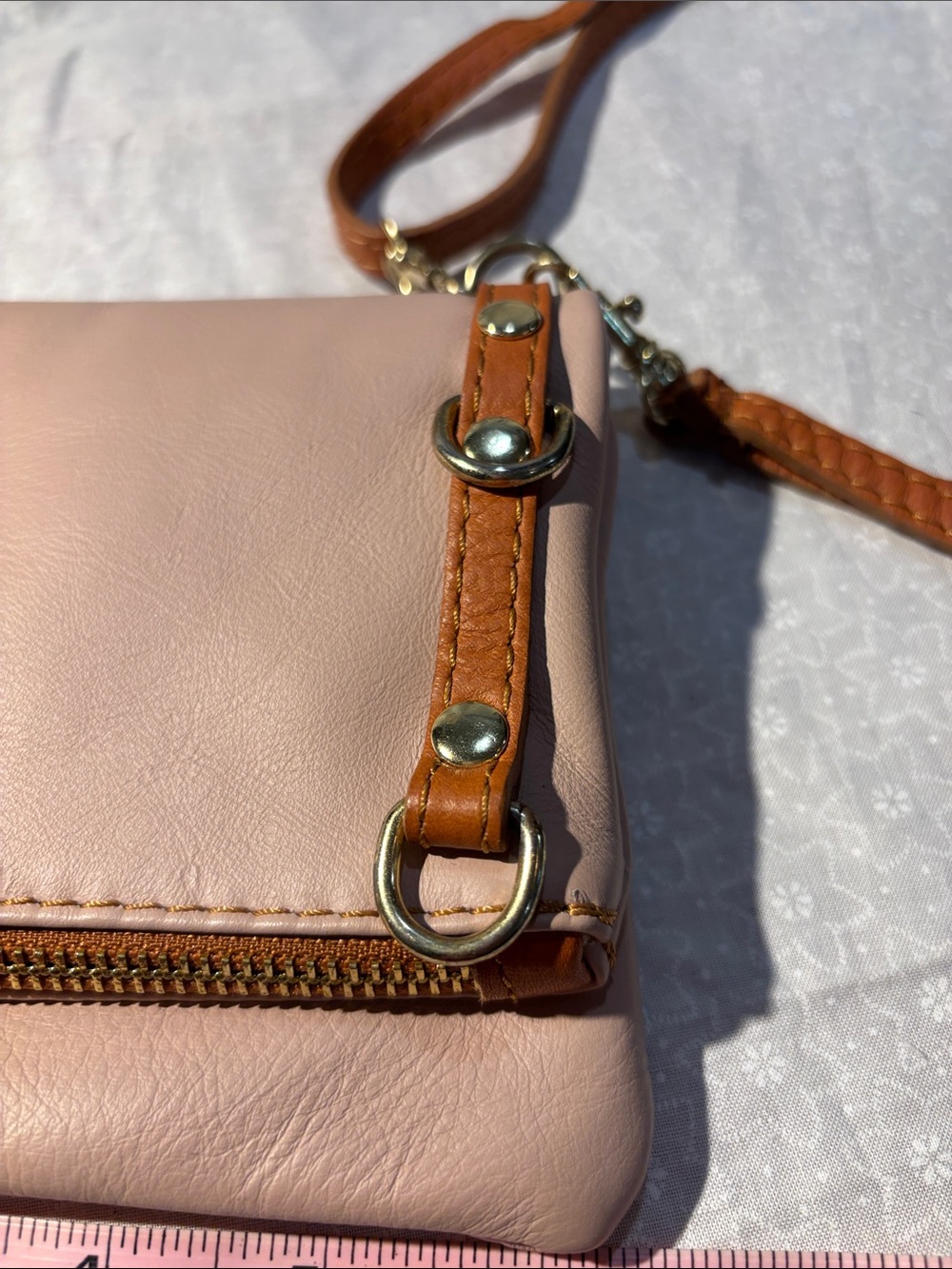 Vera Pelle Italian Leather Wristlet/Crossbody Purse - Picture 5 of 16